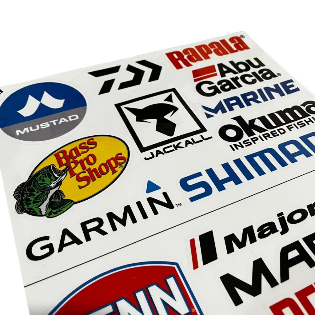 ð£ Super Cartela de Adesivos Pesca Esportiva – 25 Adesivos | 60x30 cm | Laminado Premium | À Prova d’Água ð£ - Imagem 4