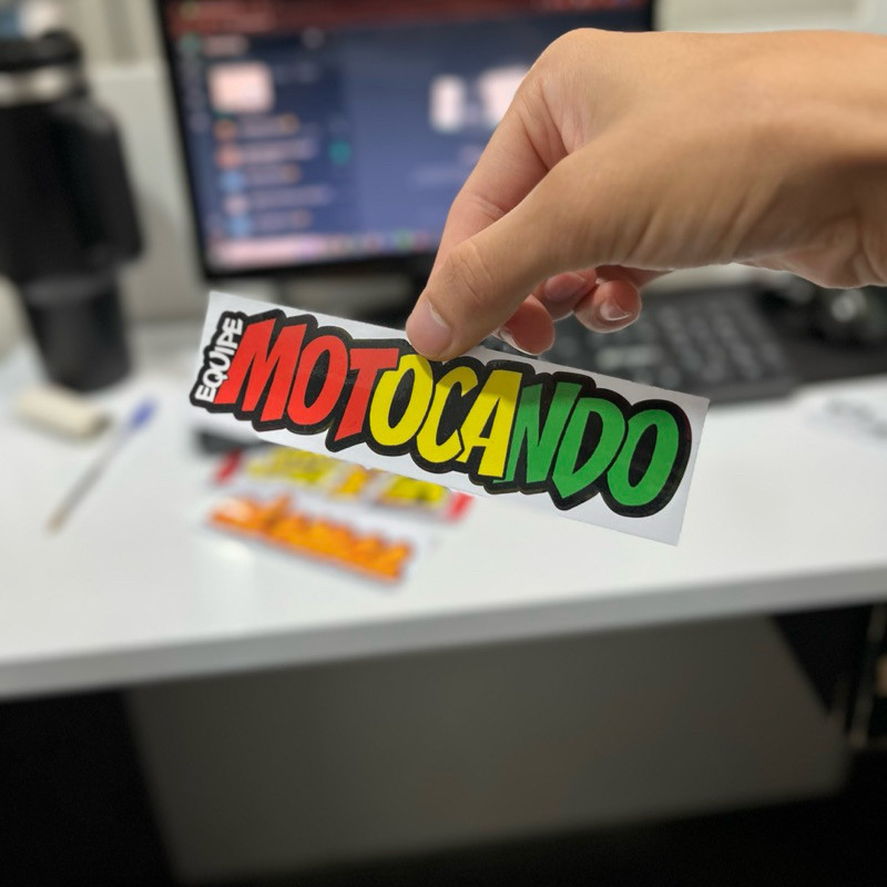 KIT 8 ADESIVOS RECORTADO LAMINADO ALTO BRILHO FAMILIA 244 MOTOCANDO DÉBIKES CASTELO MOTOS MOTUL - Imagem 3